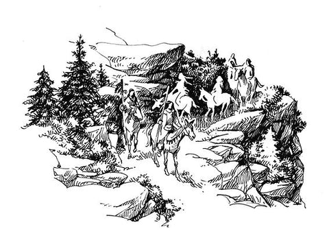 Art Title: Riders On Rocky Path